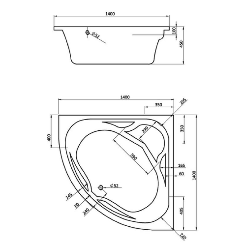 Размеры ванной 140. Ванна Карибы 140 140 Сантек. Акриловая угловая ванна 140х140. Ванна угловая Santek. Santek Карибы 140x140.